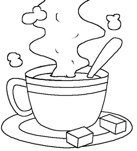 Download and print these hot chocolate coloring pages for free. Hot Cocoa Milk Coloring Page | Hot chocolate art, Hot ...