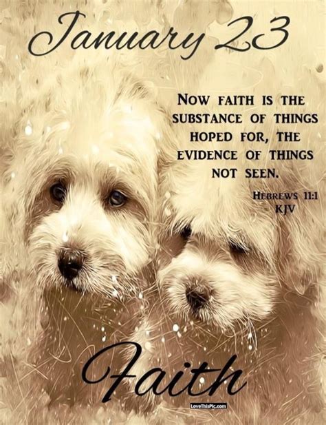 January 23 Days Faith Puppies Good Morning January Daily Bible Verse