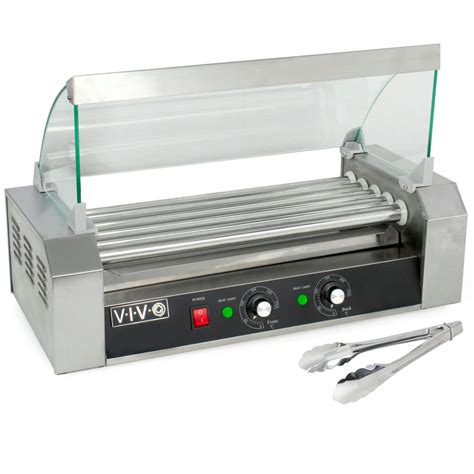 Vivo Electric 12 Hot Dog And Five 5 Roller Grill Cooker Warmer Machine