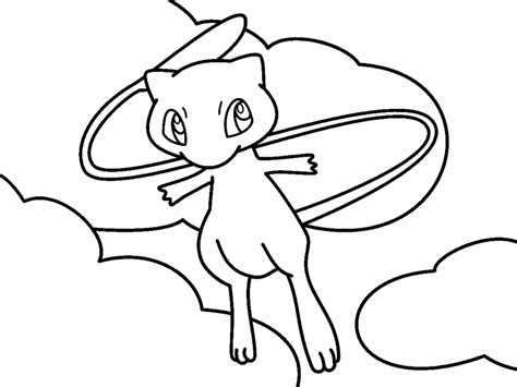 Mew Pokemon Coloring Page Coloring Pages 4 U