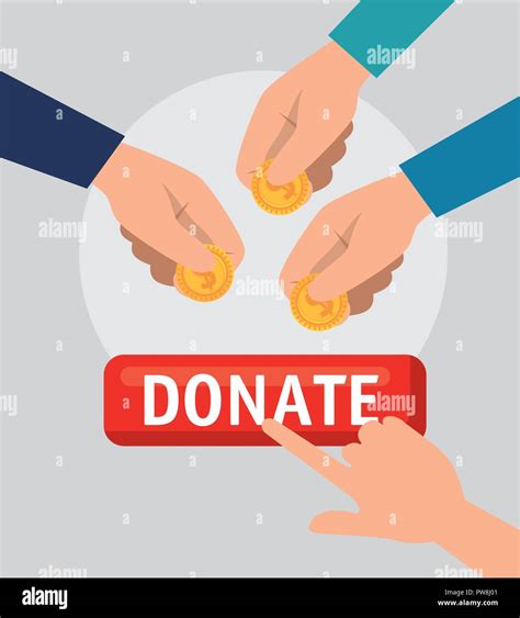 Hands With Money Charity Donation Stock Vector Image And Art Alamy