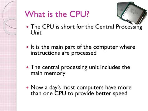Ppt The Cpu Powerpoint Presentation Free Download Id7058141