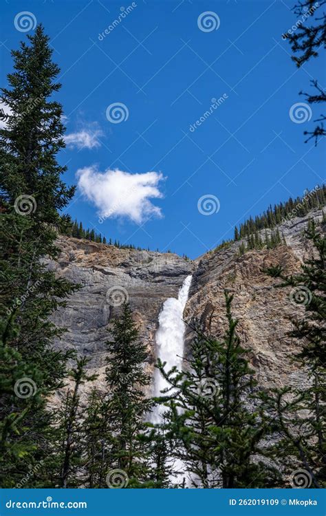 Takakkaw Falls In Yoho National Park British Columbia Canada Stock