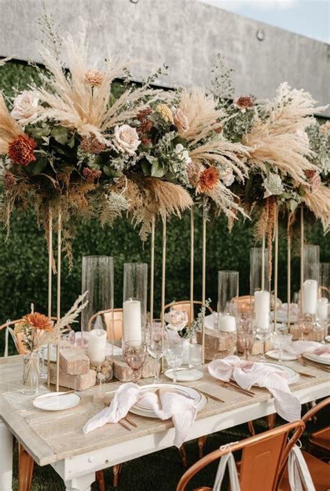 Top 21 Trending Wedding Table Decoration Ideas Boho Wedding