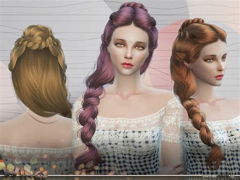 Wingssims Wings Hair S4 Ont1201 F The Sims The Sims 4 Cabelos The