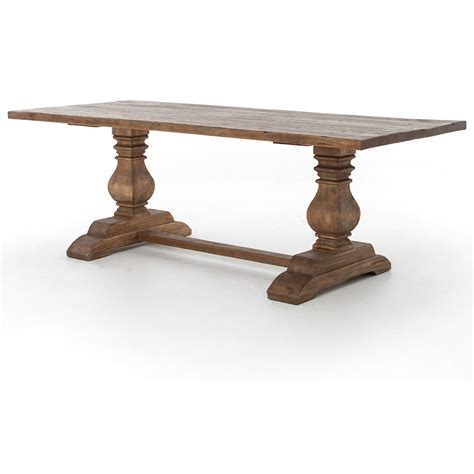 four hands hughes cimp f22 bo rectangular durham dining table with double sculptured bases