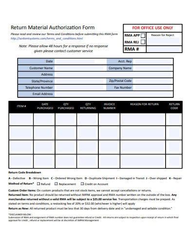 Download free order form templates in excel, word, pdf, google docs, and smartsheet formats. 22+ Return Authorization Form Templates in Google Docs ...