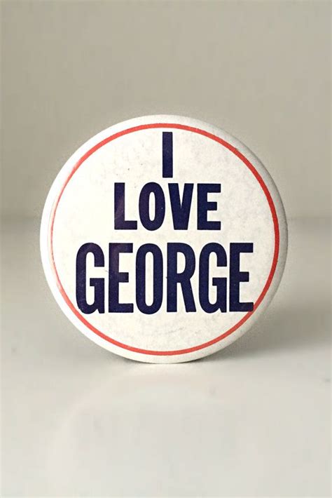 Beatles I Love George Pinback Button 1960s Beatles Collectible 60s