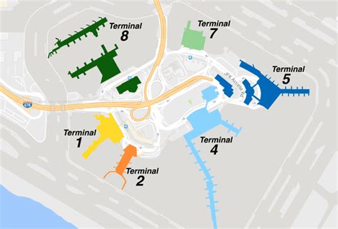 Prima Año Nuevo Período Jfk Terminal 8 Map Telar Especialmente