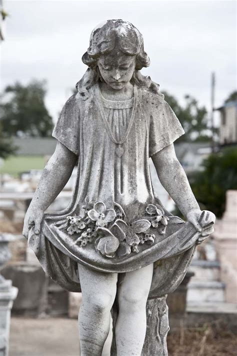 Old Abandoned Graveyards Statues New Orleans Adams Street Cemetery