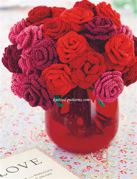 Vintage crochet pdf pattern watermarked pattern in u.s.a. Crochet Roses