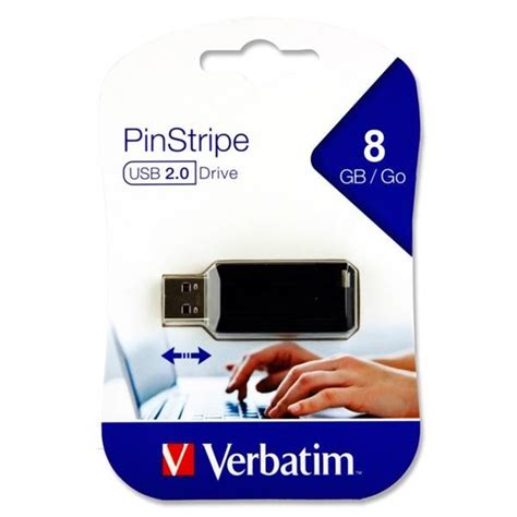Verbatim Pinstripe Usb Drive 8gb Abc School Supplies