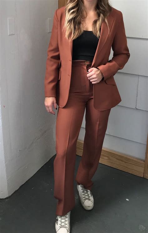 Vintage 70s Bobbie Brooks Rust 2 Piece Pant Suit Made In Usa Etsy
