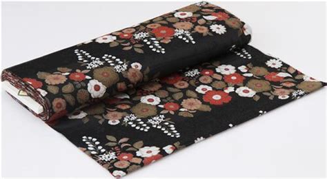 Cosmo Black Dobby Fabric With Brown Florals Modes4u