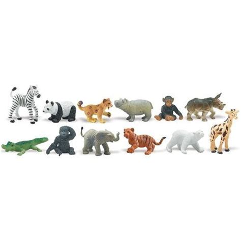 Safari Ltd Zoo Babies Toy Figurine Toob With 11 Adorable Baby Animals