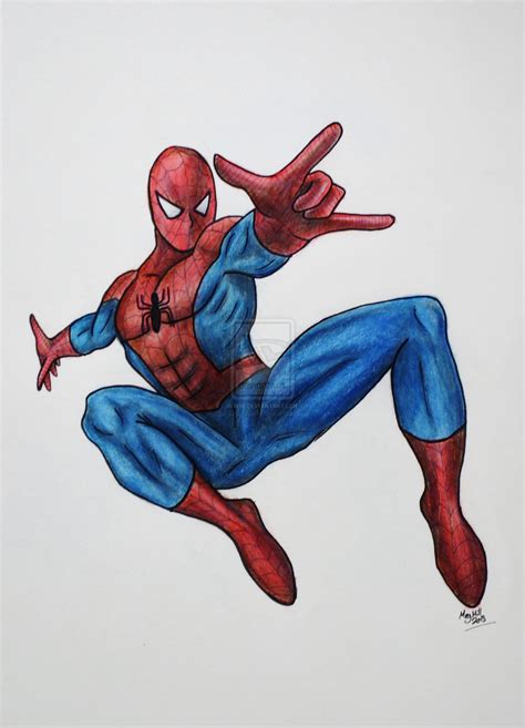 Spider Man Colour Pencil Drawing 2944 The Best Porn Website