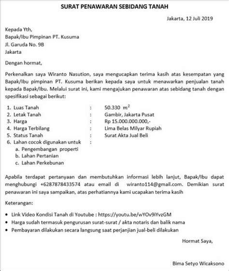 Contoh Surat Penawaran Barang Resmi Yang Baik Dan Benar