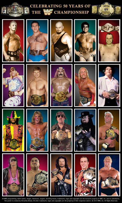 classic golden era wwe champions poster by chirantha wrestling posters wwe champions wwf