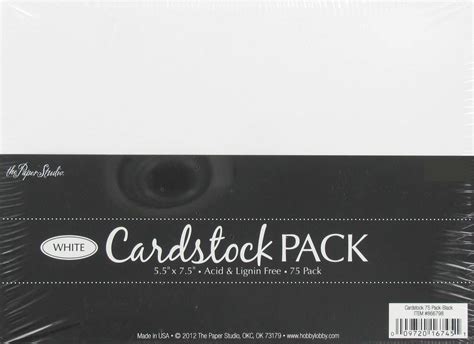 White Cardstock Paper Pack Hobby Lobby 866798