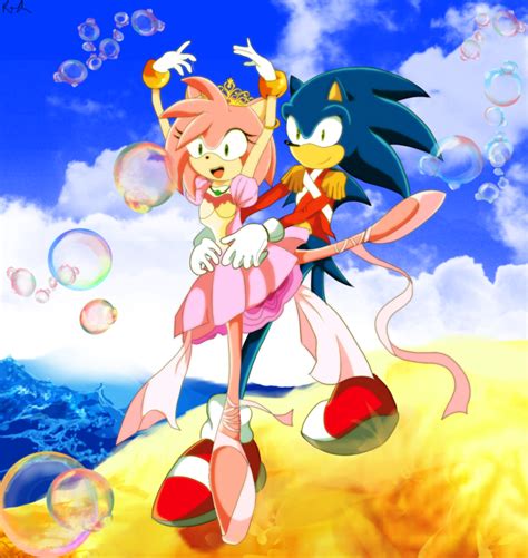 Sonic And Amy Sonic And Amy Fan Art 29284309 Fanpop