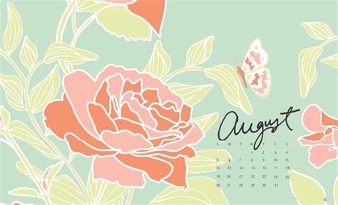 August 2018 Desktop Calendar Wallpaper Wallpaper Dekstop Laptop