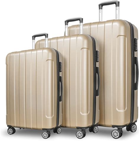 Fochier 3 Pcs Hard Shell Luggage Sets Clearance Pcabs