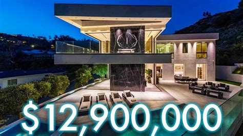 Inside 12900000 Hollywood Hills Modern Mansion Youtube