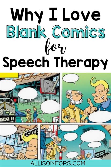 How To Use Blank Comics In Speech Therapy Allison Fors Speech Language Activities Speech