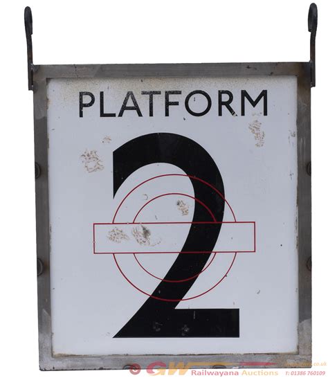 London Underground Enamel Station Sign Platform 2 Lt Modern Image