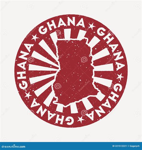 Ghana Stamp Stock Vector Illustration Of Ghana Insignia 221512221