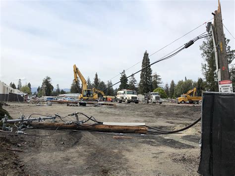 Sunnyvale power outage. Downed power lines at construction site near
