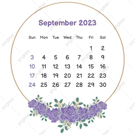 September Calendar Vector Design Images 2023 September Calendar With