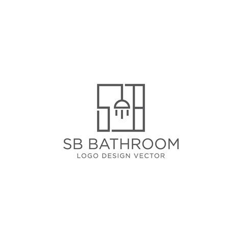 Sb Bathroom Logo Design Vector 7400702 Vector Art At Vecteezy