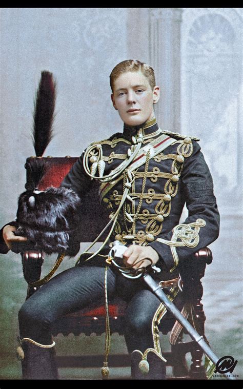 Winston Churchill As A Cornet In The 4th Queens Hussars Cavalry 1895