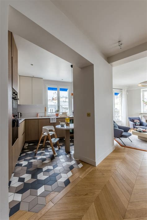 Interior design & home decor on instagram: Booster sa déco avec un mélange parquet carrelage