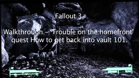 Fallout 3 Walkthrough Trouble On The Homefront How To Get Back