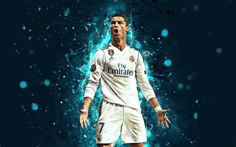 Download Wallpapers 4k Cristiano Ronaldo Abstract Art Football Stars