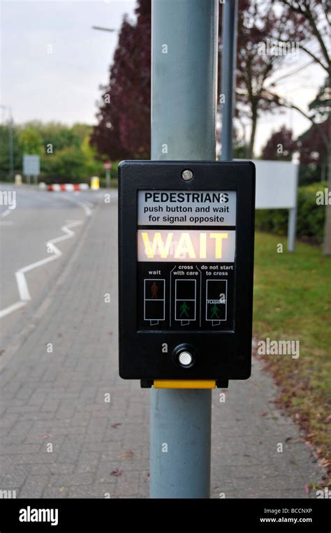 A Wait Signal At A Pedestrian Crossing In England Uk Stock Photo Alamy