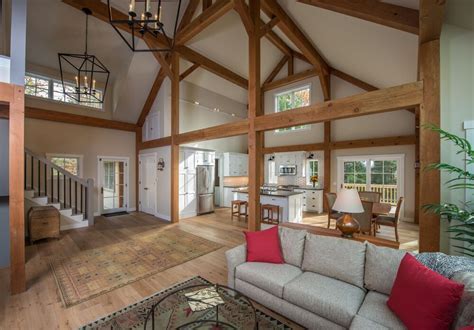 The highlander home package is a post and beam layout where the beams become part of the interior design. Small Post and Beam Floor Plan: Eastman House - Yankee Barn Homes