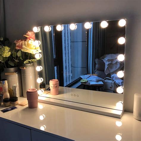 Large Vanity Mirror With Lights Hollywood Lighted Makeup Mirror With