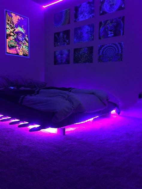 To really make it mellow, you want to be sure all your senses can get in on the action. 💜 underglow 💜 | Neon room, Dream rooms, Neon bedroom