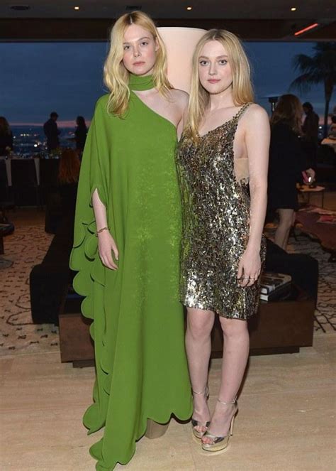 Dakota And Elle Fanning At The Hollywood Reporter And Jimmy Choo Power