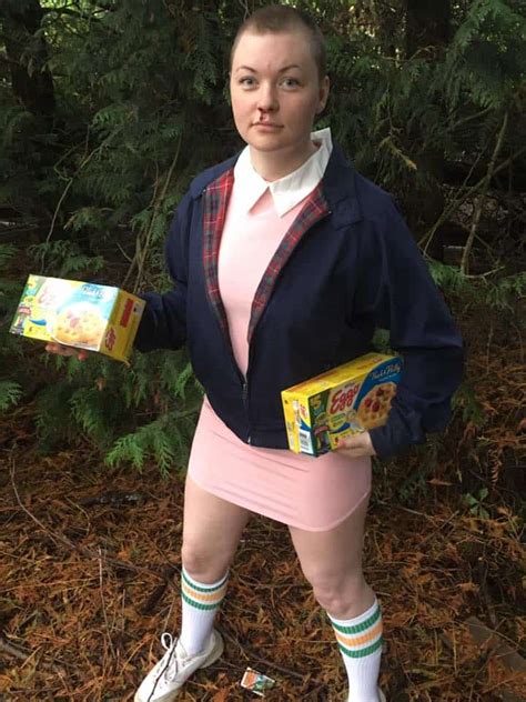 Stranger things is sooooo gooood, you must watch it! DIY Stranger Things Eleven Costume Easy Halloween Costume