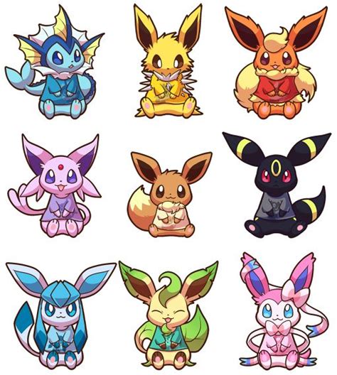 Pokémon Art Museum T Shirt Troop Pokemon Eevee Evolutions Cute