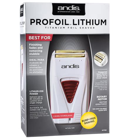 The andis profoil lithium titanium shaver uses a pair of internal blades and a foil assembly that must be changed every 6 this concludes my review of the andis profoil titanium shaver. Andis Profoil Lithium Titanium Foil Bump Free Shaver with ...