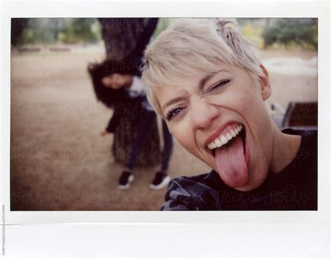 Selfie Showing Tongue By Stocksy Contributor Guille Faingold Stocksy