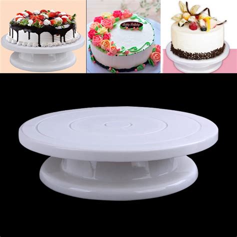 275cm Kitchen Cake Plate Revolving Decoration Stand Platform Turntable