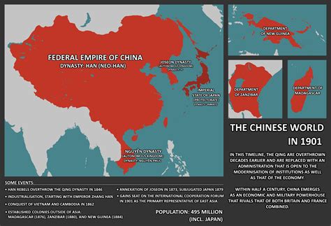 Chinese Realms In 1901 Han Nobility Overthrow The Qing In 1846