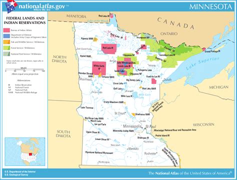 Map Of Minnesota Map Federal Lands And Indian Reservations