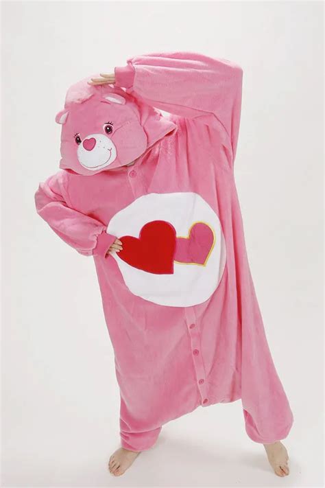 New Fashion Cartoon Anime Animal Heart Bear Care Bears Pink Adult